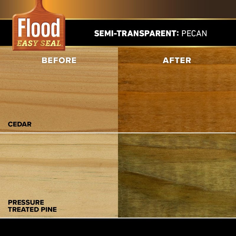 Flood Easy Seal 1 gal. Pecan Semi-Transparent Exterior Wood Finish - Image 5